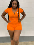 Orange Short Sleeve Onesie