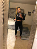 Black Cotton Comfort Pants Set